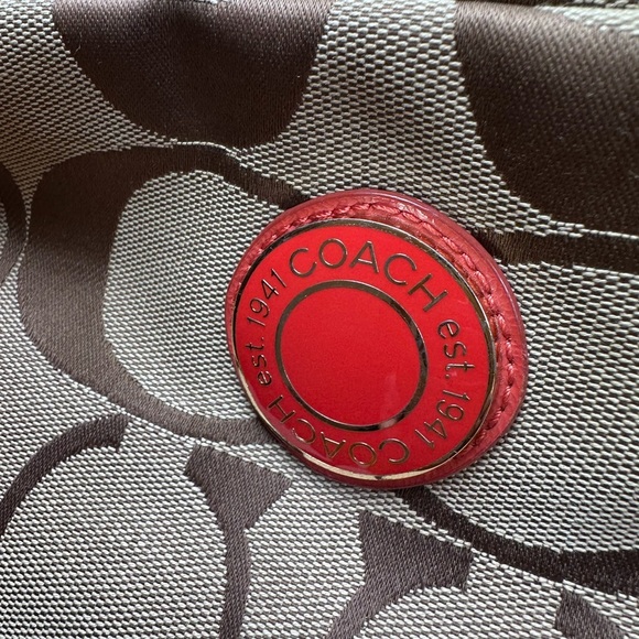 Stylish Pink and Brown Coach bag - Picture 12 of 14